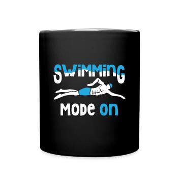 Swimmers Swimming 50 meters lane - Full Colour Mug - black - Front