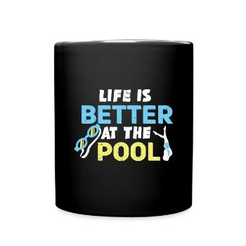 Nageurs Natation 50 mètres piste Brasse - Mug uni - noir - Devant