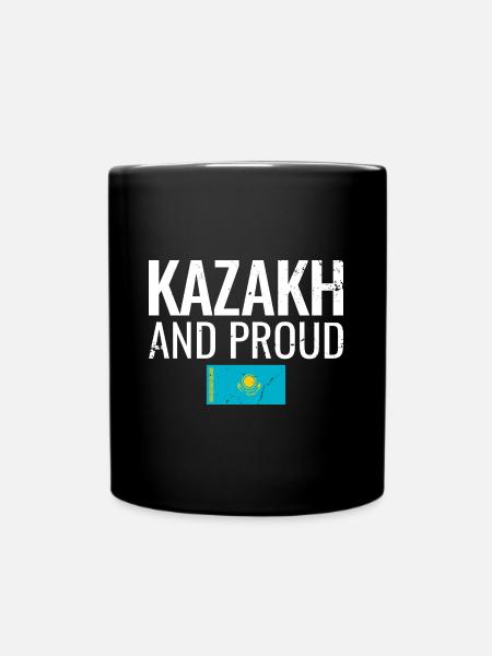 Kazakh And Proud Kasachstan Kasachisch Kasache - Tasse einfarbig - Schwarz