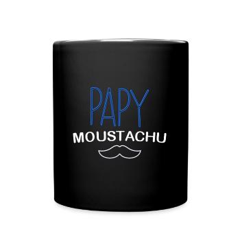 Mon Papy A Une Moustache - Mug uni - noir - Devant