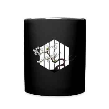 BONSAI Yamadori Japanese Cherry Bonsai Master - Full Colour Mug - black - Front