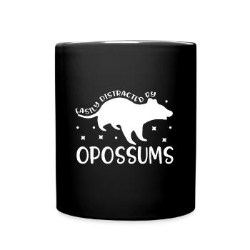 Distractd by Cute Opossums Nature Wildlife Animals - Full Colour Mug - black - Front