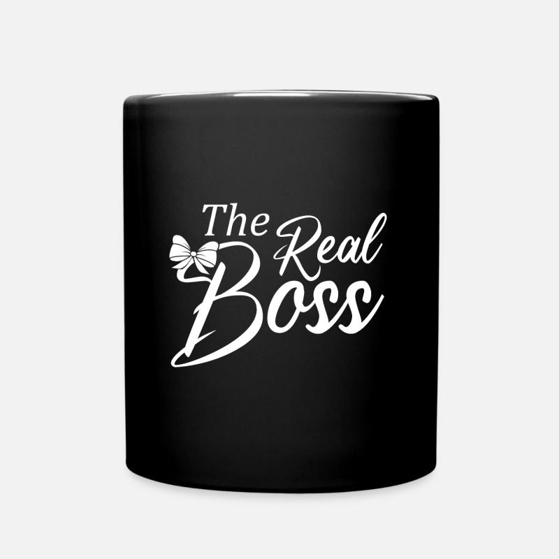 Le vrai partenaire Boss Regardez-vous - Mug uni - noir