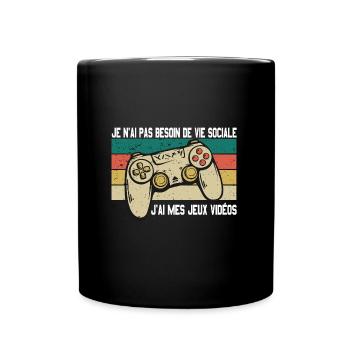 Maillot geek gamer jeux vidéo idée cadeau humour - Mug uni - noir - Devant