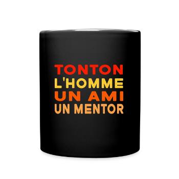 Tonton l'homme un ami un mentor oncle humour - Mug uni - noir - Devant