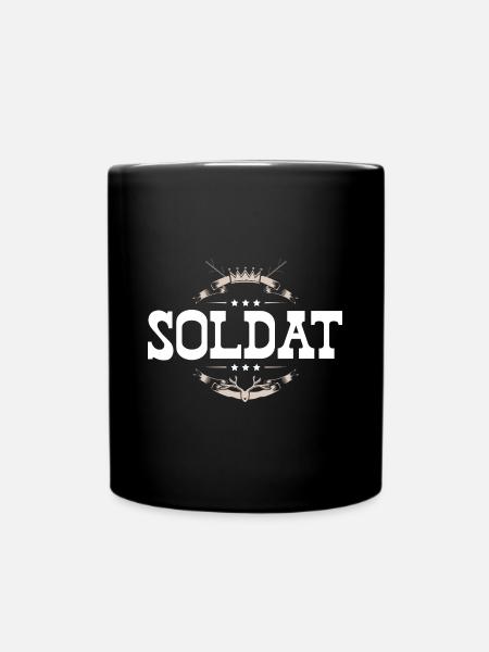 Soldat Beruf - Tasse einfarbig - Schwarz