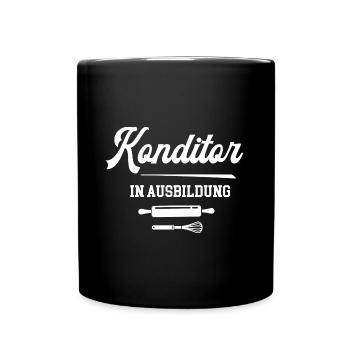 Konditor in Ausbildung Konditorausbildung Azubi - Tasse einfarbig - Schwarz - Vorne