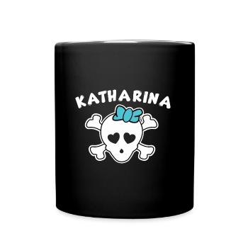 Pirate Katharina Design pour les filles et les femmes - Mug uni - noir - Devant