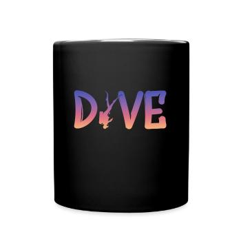 Dive, Diver, Scuba Diving - Tasse einfarbig - Schwarz - Vorne