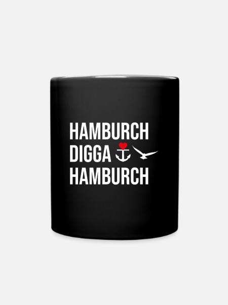 Hamburch DIGGA Hamburch | Die eine große Liebe - Tasse einfarbig - Schwarz