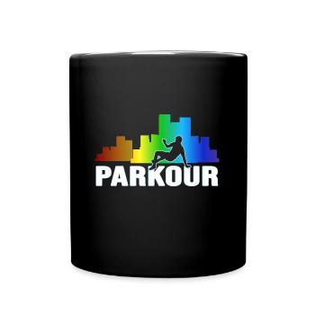 Freerunning Parkour Walljump - Mug uni - noir - Devant