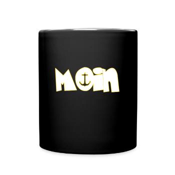 Moin - Tasse einfarbig - Schwarz - Vorne