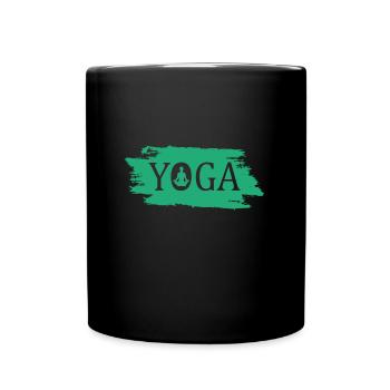 Yoga - Tasse einfarbig - Schwarz - Vorne