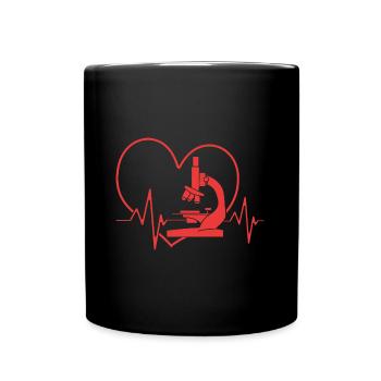 Strukturformel Molekül - Tasse einfarbig - Schwarz - Vorne