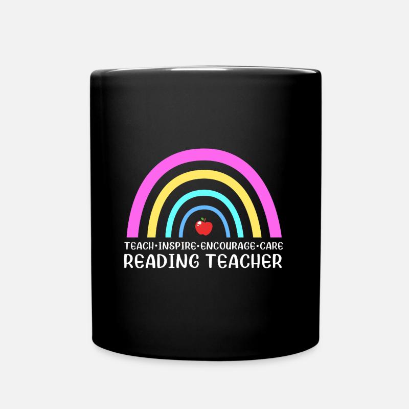 Primary School Teacher Reading Preschool Primary School - Full Colour Mug - black