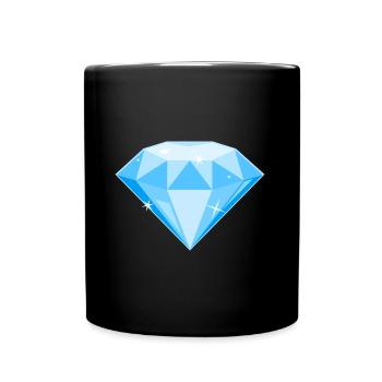 Sparkling Diamond! / Glitzernder Diamant! - Tasse einfarbig - Schwarz - Vorne