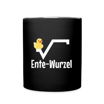 Entewurzel Mathe Mathematik Mathelehrer Lustig - Tasse einfarbig - Schwarz - Vorne