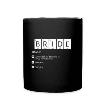 JGA Junggesellinenabschied Braut Brautjungfer - Tasse einfarbig - Schwarz - Vorne