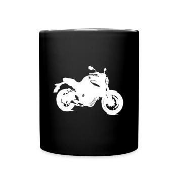 Motorrad Chopper Cruiser Biker Mechaniker Geschenk - Tasse einfarbig - Schwarz - Vorne