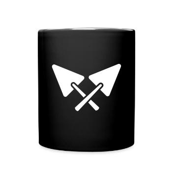 Maurer Baustelle - Tasse einfarbig - Schwarz - Vorne