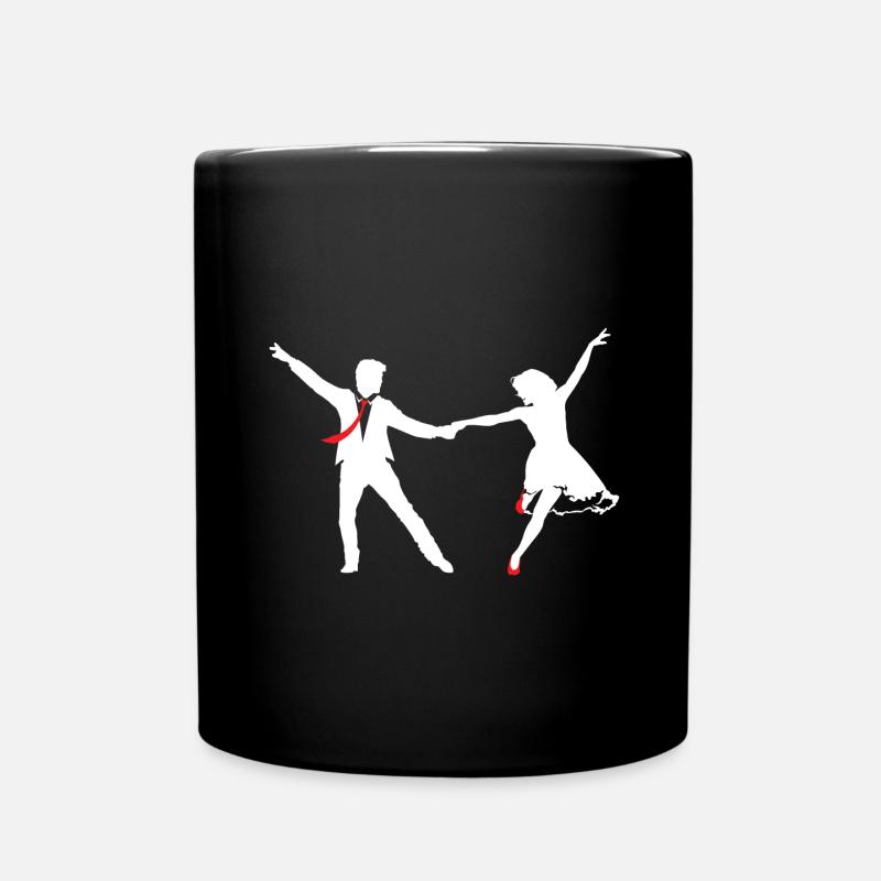 Swing Tanzpaar - Tasse einfarbig - Schwarz