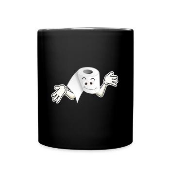 Toilet paper at a loss - Full Colour Mug - black - Front