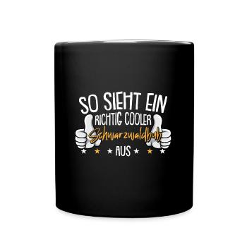Schwarzwaldbub Schwarzwald Schwarzwälder - Tasse einfarbig - Schwarz - Vorne