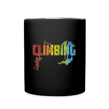 Escalade Bouldern Retro Montagne Cadeau TShirt I - Mug uni - noir - Devant