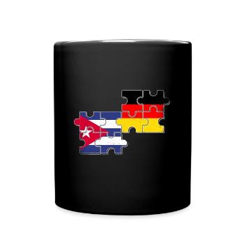 Kubaner Deutscher Flagge Liebe Deutschland Kuba - Tasse einfarbig - Schwarz - Vorne