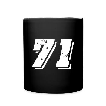71 Number Symbol - Full Colour Mug - black - Front