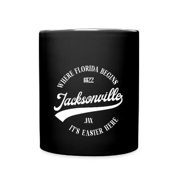 Jacksonville Florida - Tasse einfarbig - Schwarz - Vorne