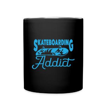 Skateboard Skateboardfahrer Skaten - Tasse einfarbig - Schwarz - Vorne