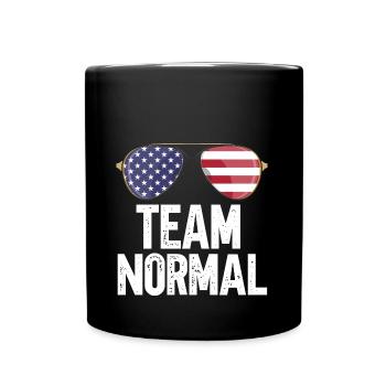 Team Normal - Tasse einfarbig - Schwarz - Vorne