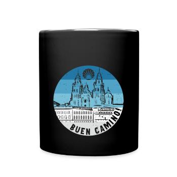 Buen Camino de Santiago de Compostela Jakobsweg - Full Colour Mug - black - Front