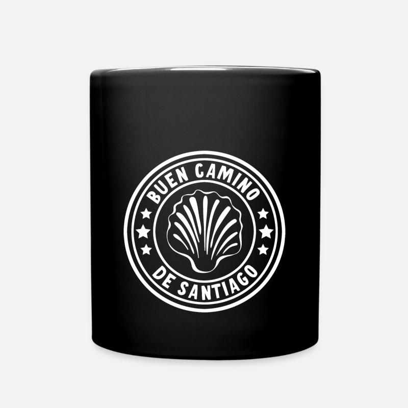 Buen Camino de Santiago de Compostela Jakobsweg - Full Colour Mug - black