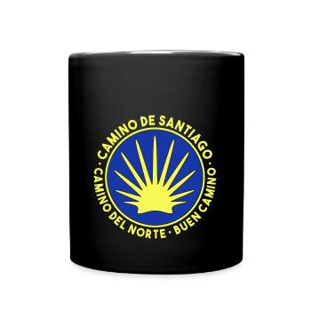 Buen Camino de Santiago de Compostela Jakobsweg - Full Colour Mug - black - Front