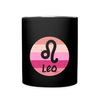 Signe du zodiaque Lion - Mug uni - noir - Devant