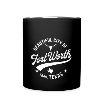 Fort Worth - Full Colour Mug - black - Front