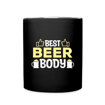 Beer Body Beer Drinker Drinking Alcohol Party - Full Colour Mug - black - Front