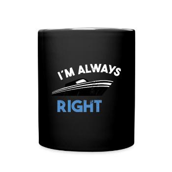Boat Captain Gift Ship Boat Owner Captain - Full Colour Mug - black - Front