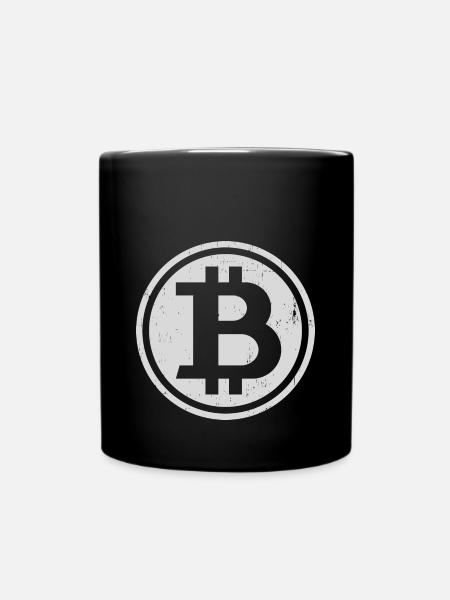 Vintage Bitcoin - Tasse einfarbig - Schwarz
