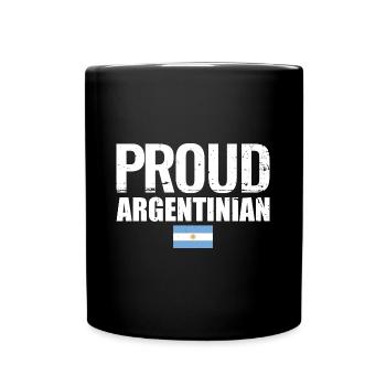 Fier argentin Argentine Drapeau argentin - Mug uni - noir - Devant