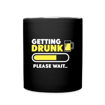 Alkohol Party Trinkspiel Saufen Betrunken - Tasse einfarbig - Schwarz - Vorne