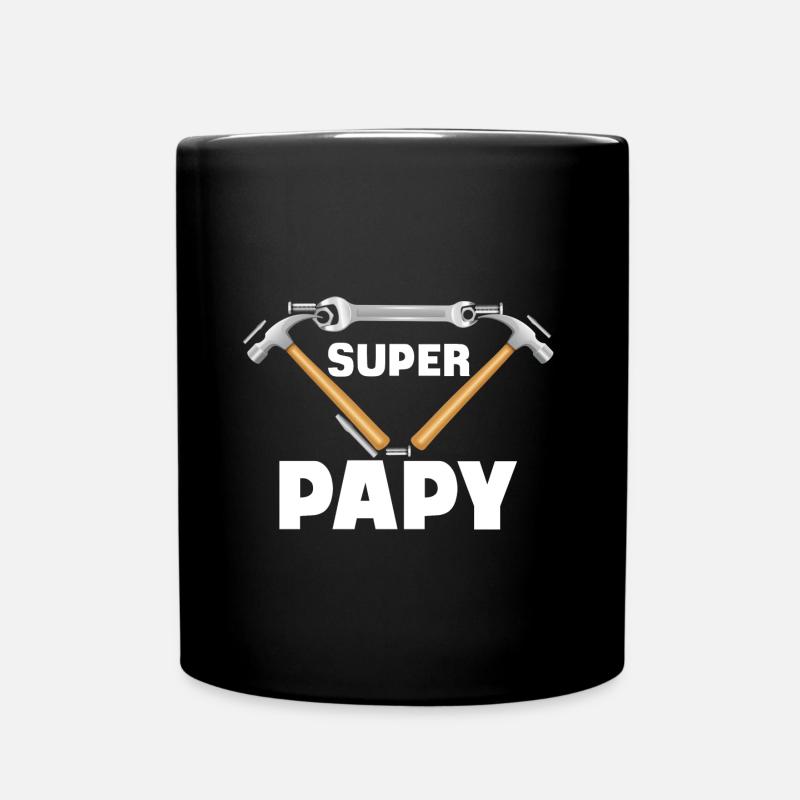 Super Papy Bricoleur - Mug uni - noir