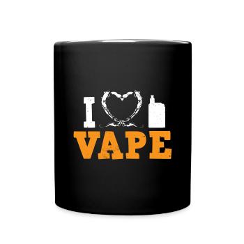 Elektro Zigarette E-Zigarette E-Shisha Vape - Tasse einfarbig - Schwarz - Vorne