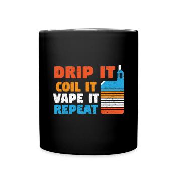 E-Cigarettes E-Shisha Smoking Vaping Liquid - Full Colour Mug - black - Front