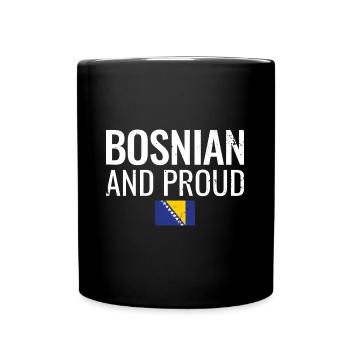 Bosnien Herzegowina Stolz Bosnische Flagge Bosnier - Tasse einfarbig - Schwarz - Vorne
