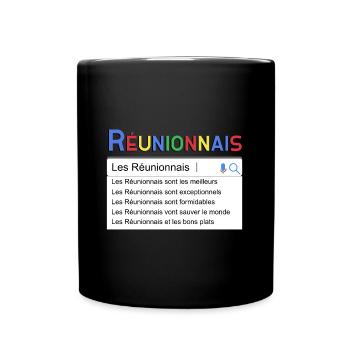 Réunionnais Moteur De Recherche Cadeau La Réunion - Mug uni - noir - Devant