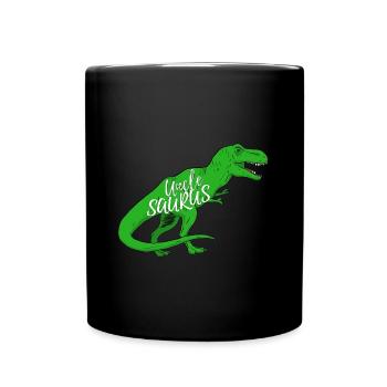 Unclesaurus Mein bester Onkel Dinosaurier - Tasse einfarbig - Schwarz - Vorne