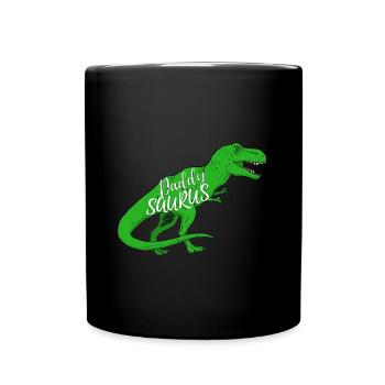Daddy Saurus papa Dinosaure T-rex - Mug uni - noir - Devant